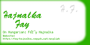 hajnalka fay business card